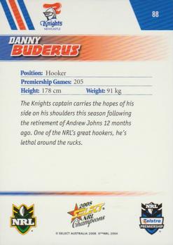 2008 Select NRL Champions #88 Danny Buderus Back